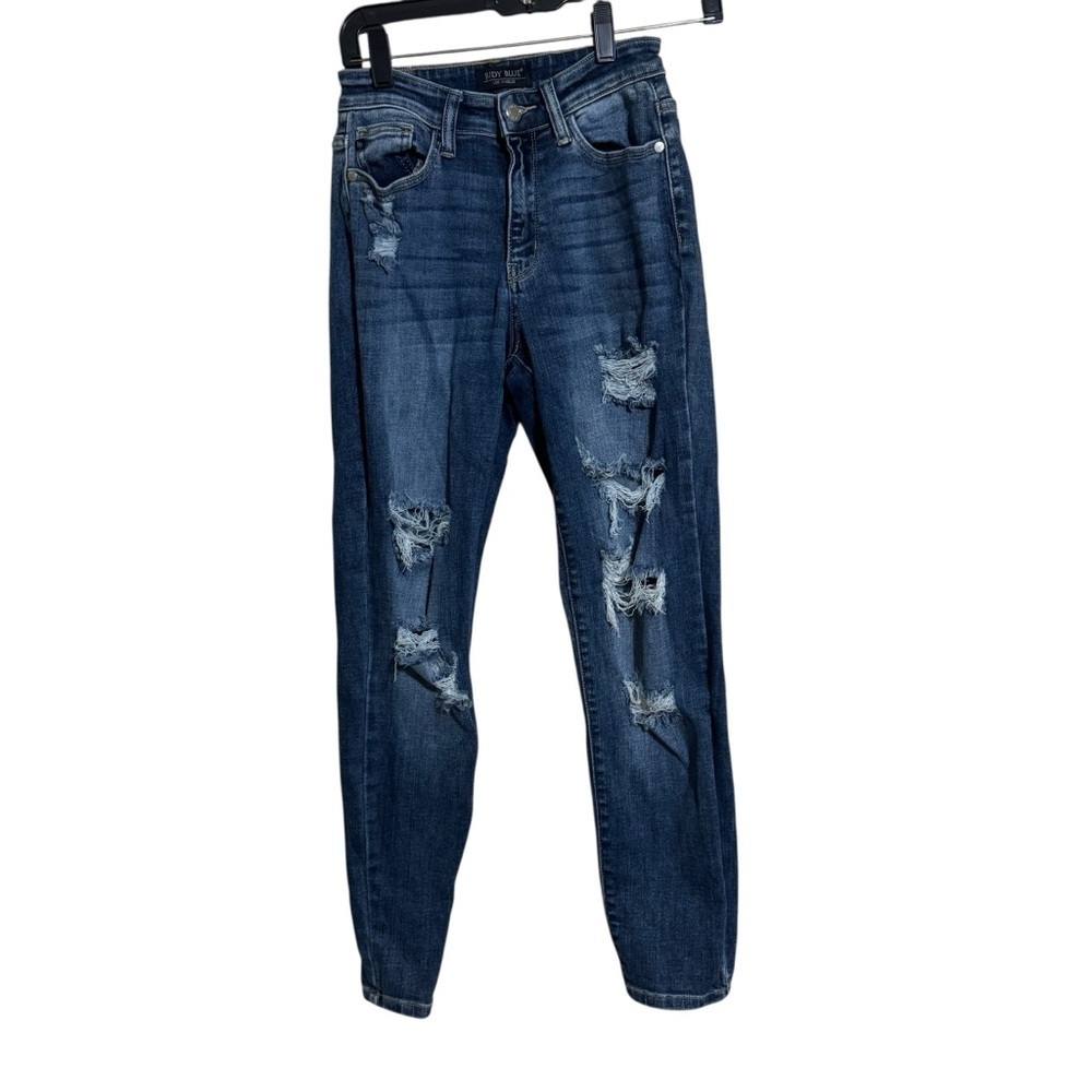 Judy Blue Boyfriend Jeans Blue Distressed Casual